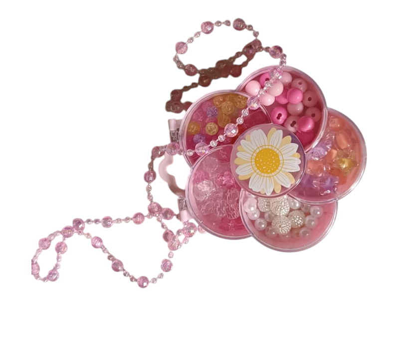 CARTERA DE FLOR CON ACCESORIOS