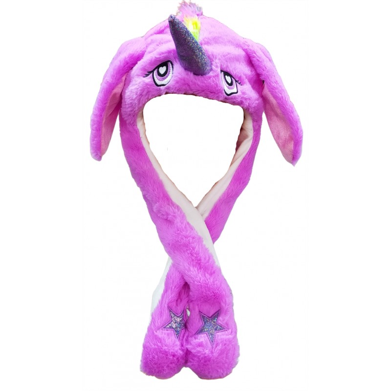 GORRO DE UNICORNIO VIOLETA SIN LUCES